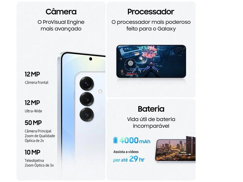 Samsung Galaxy S25 5G 256GB Galaxy AI Prata 6,2